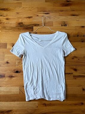 a new day Women's V-Neck Short Sleeve Tee in White